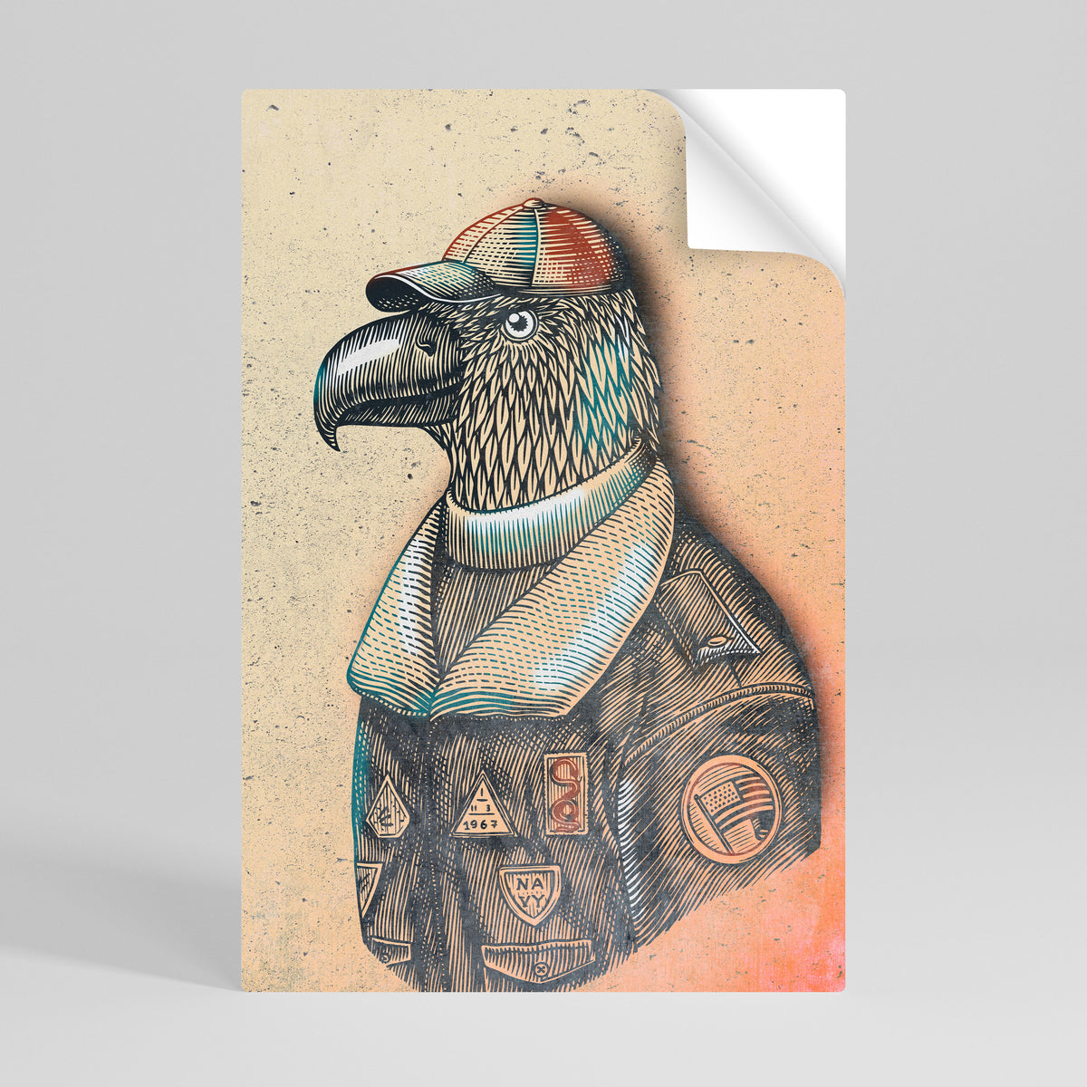 FEATHERED FASHIONISTA Αυτοκόλλητη Αφίσα κάθετη