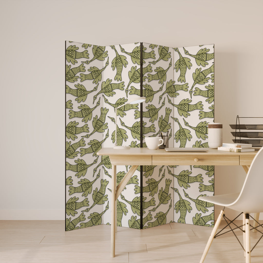 SEEDLING SONGBIRD 4-Panel Room Divider