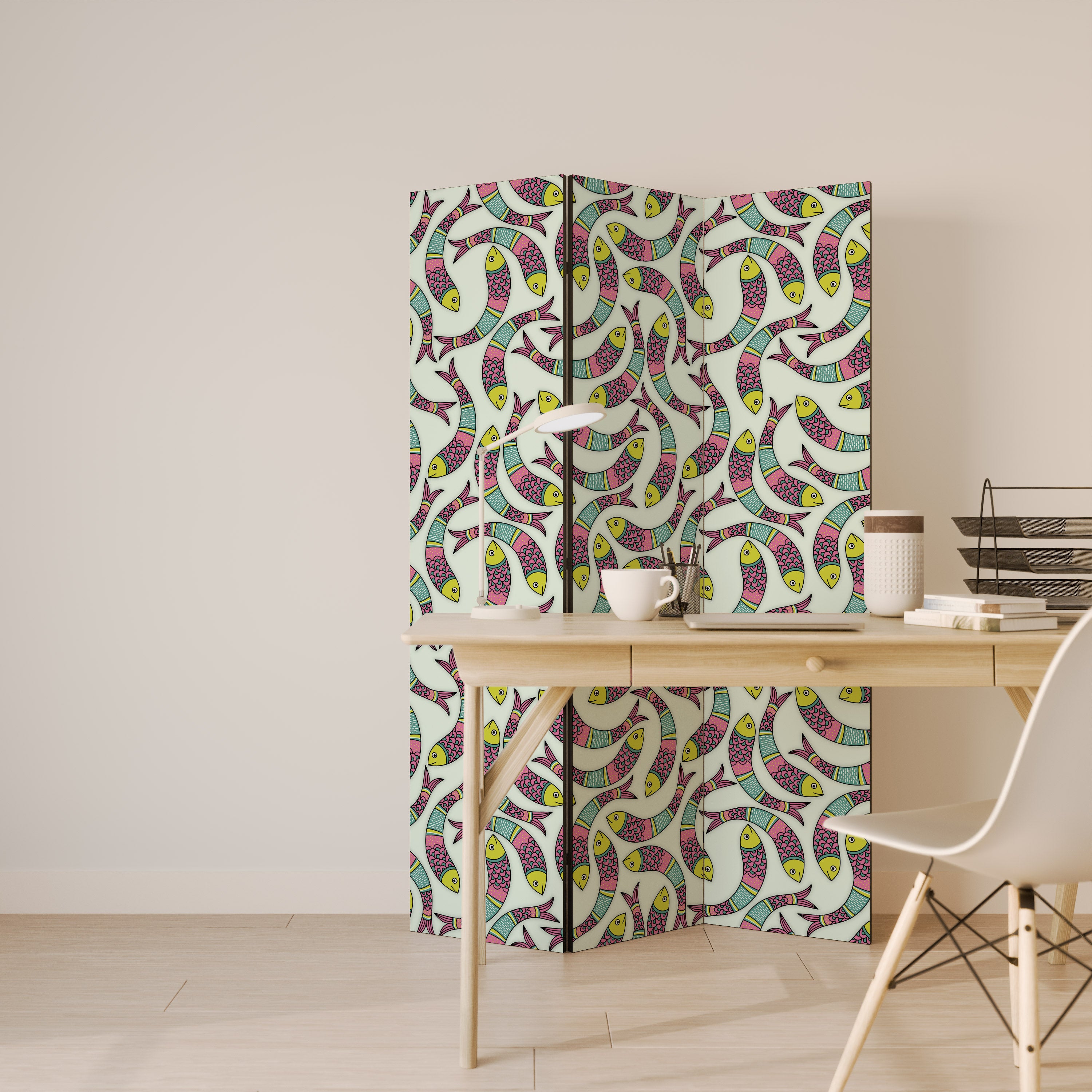 INDIAN FISH 3-Panel Room Divider