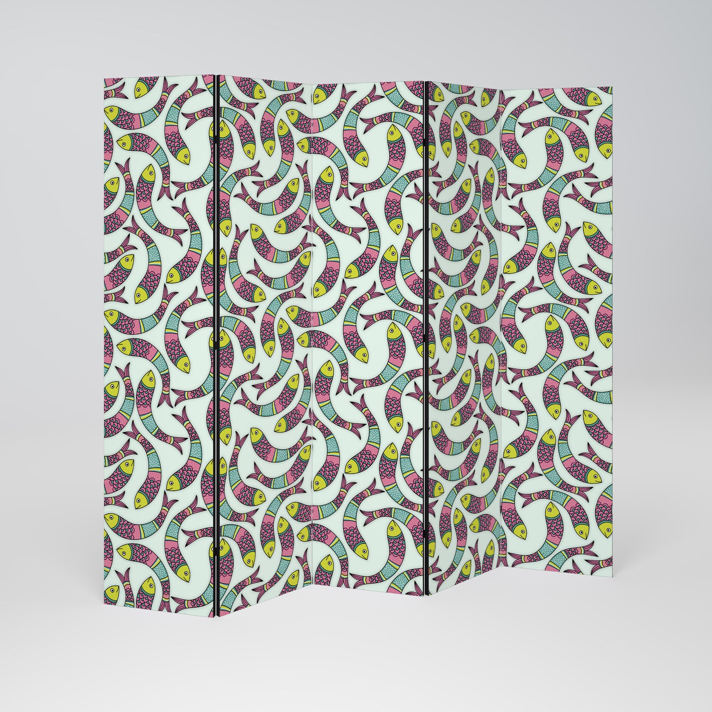 INDIAN FISH 5-Panel Room Divider