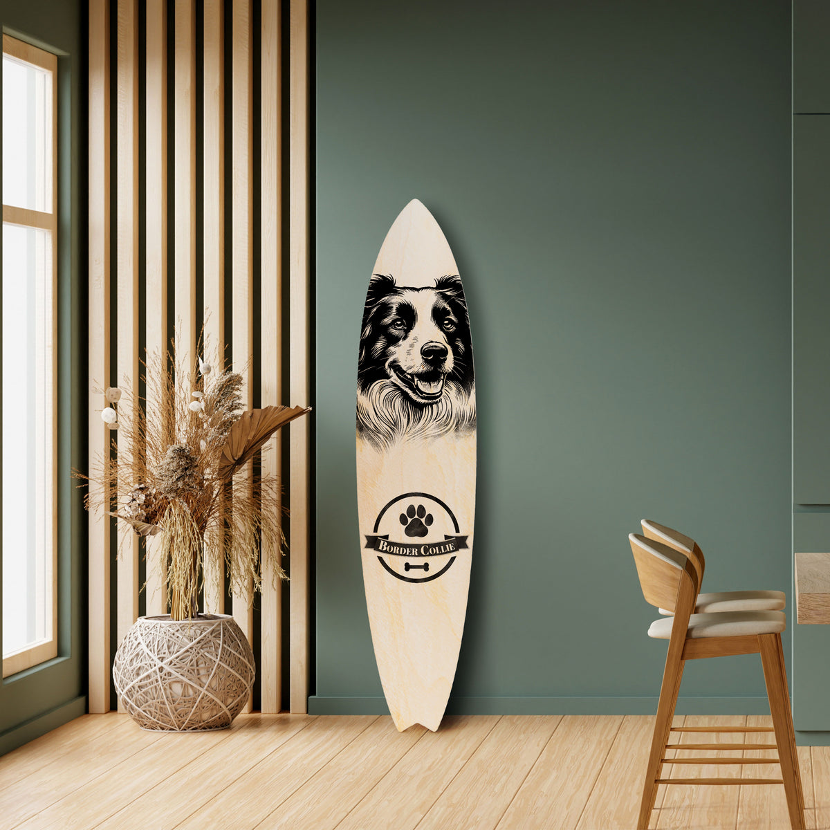 BORDER COLLIE Διακοσμητική σανίδα Surf