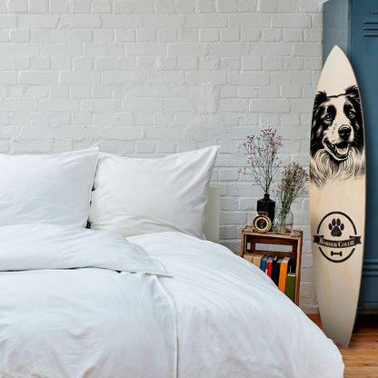 BORDER COLLIE Διακοσμητική σανίδα Surf