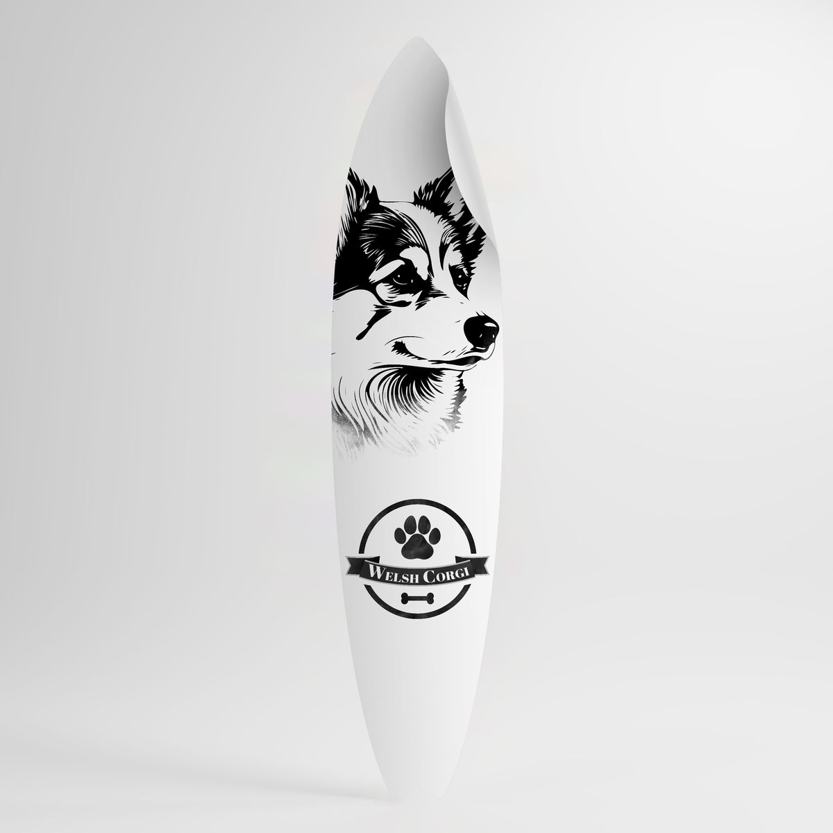 WELSH CORGI PEMBROKE Αυτοκόλλητη Αφίσα "Surf"