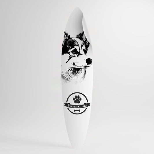 WELSH CORGI PEMBROKE Αυτοκόλλητη Αφίσα "Surf"