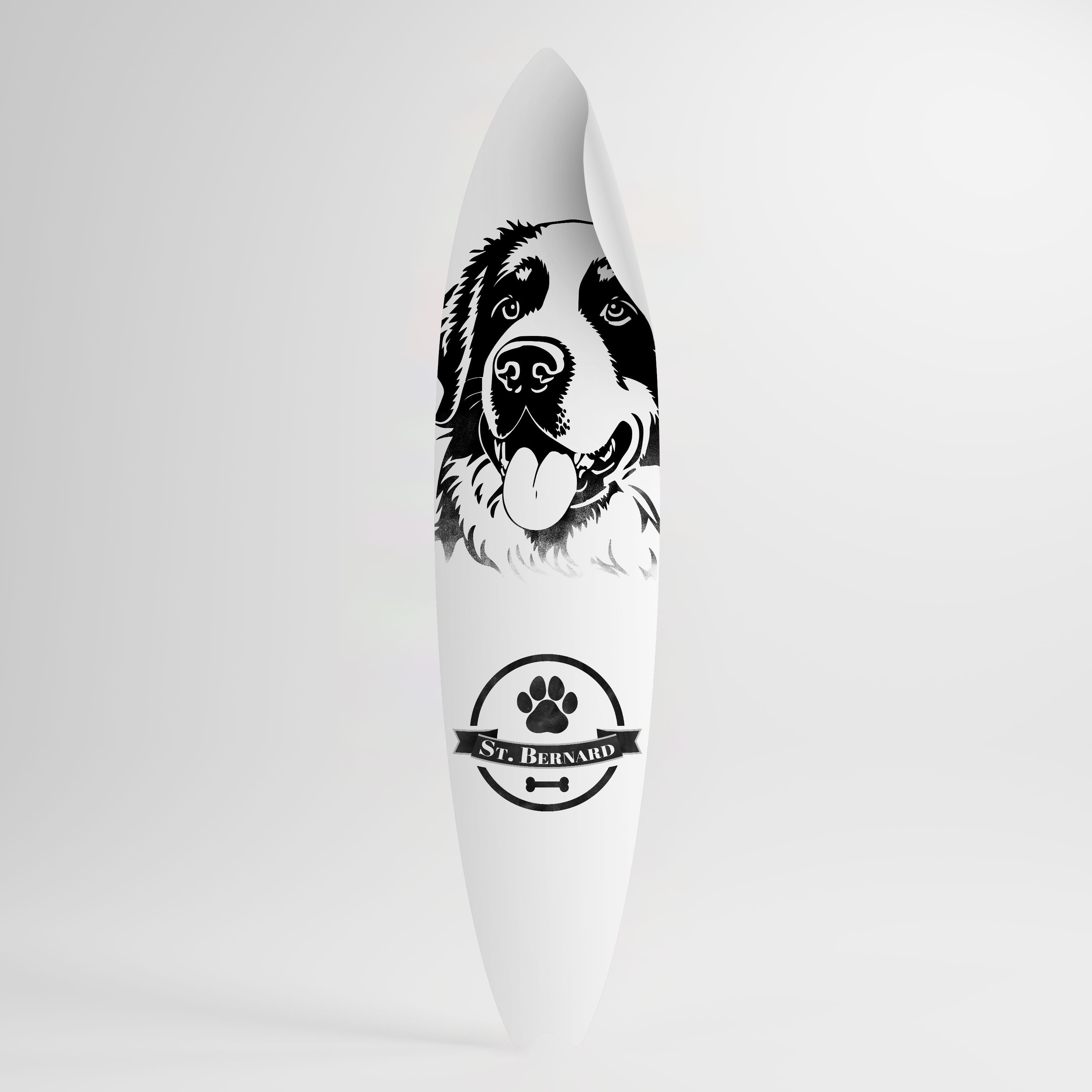 SAINT BERNARD Peel and Stick Surfboard Sticker