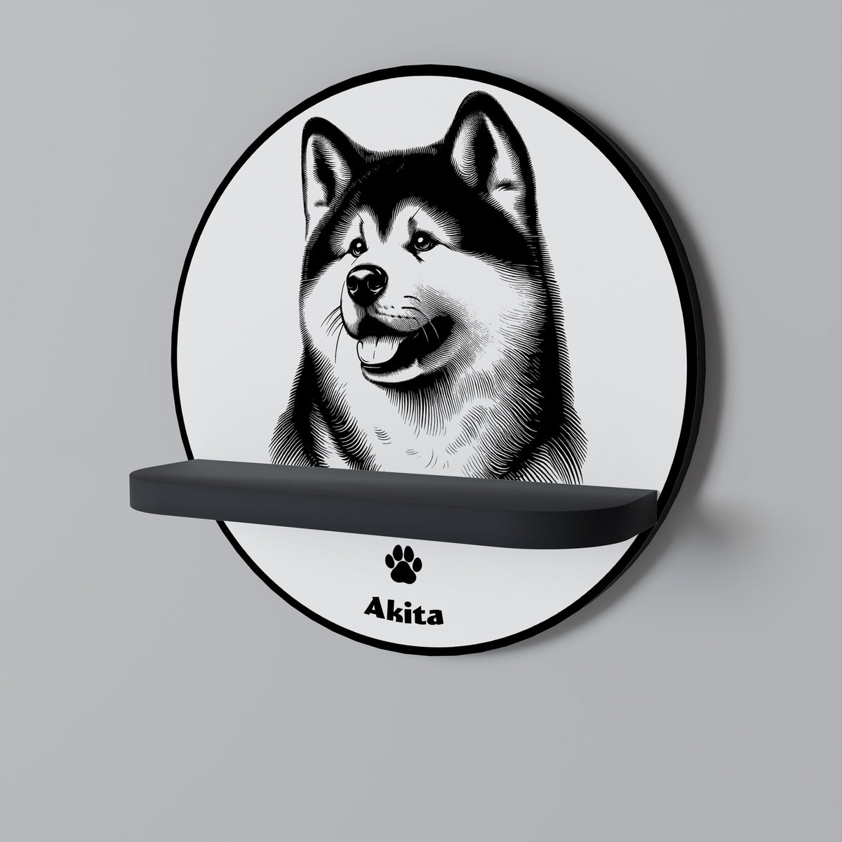AKITA DOG Art Shelf