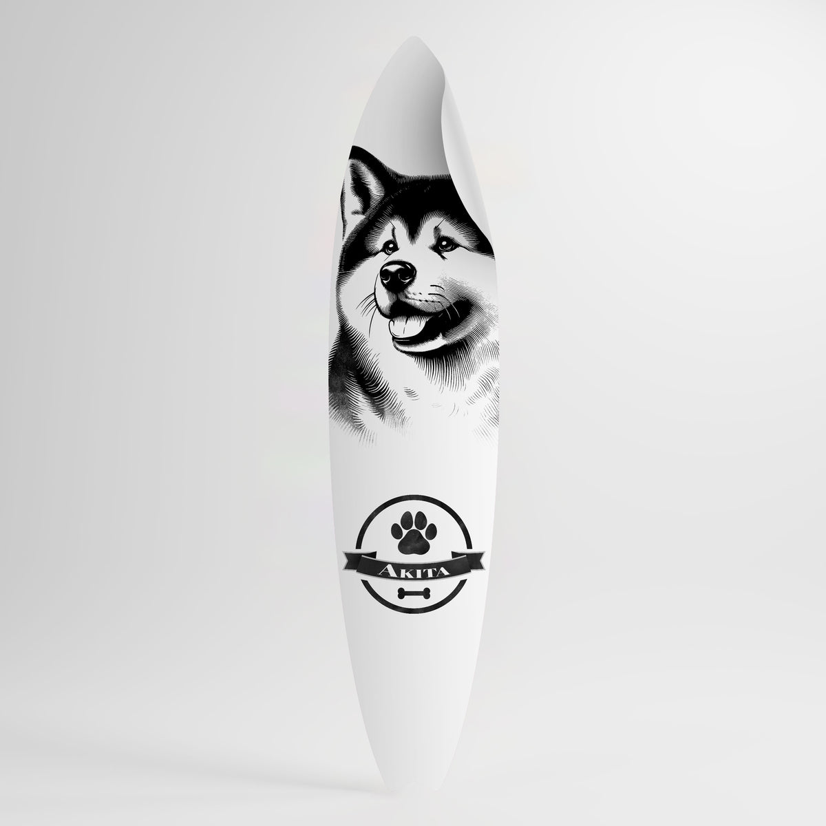 AKITA DOG Αυτοκόλλητη Αφίσα "Surf"