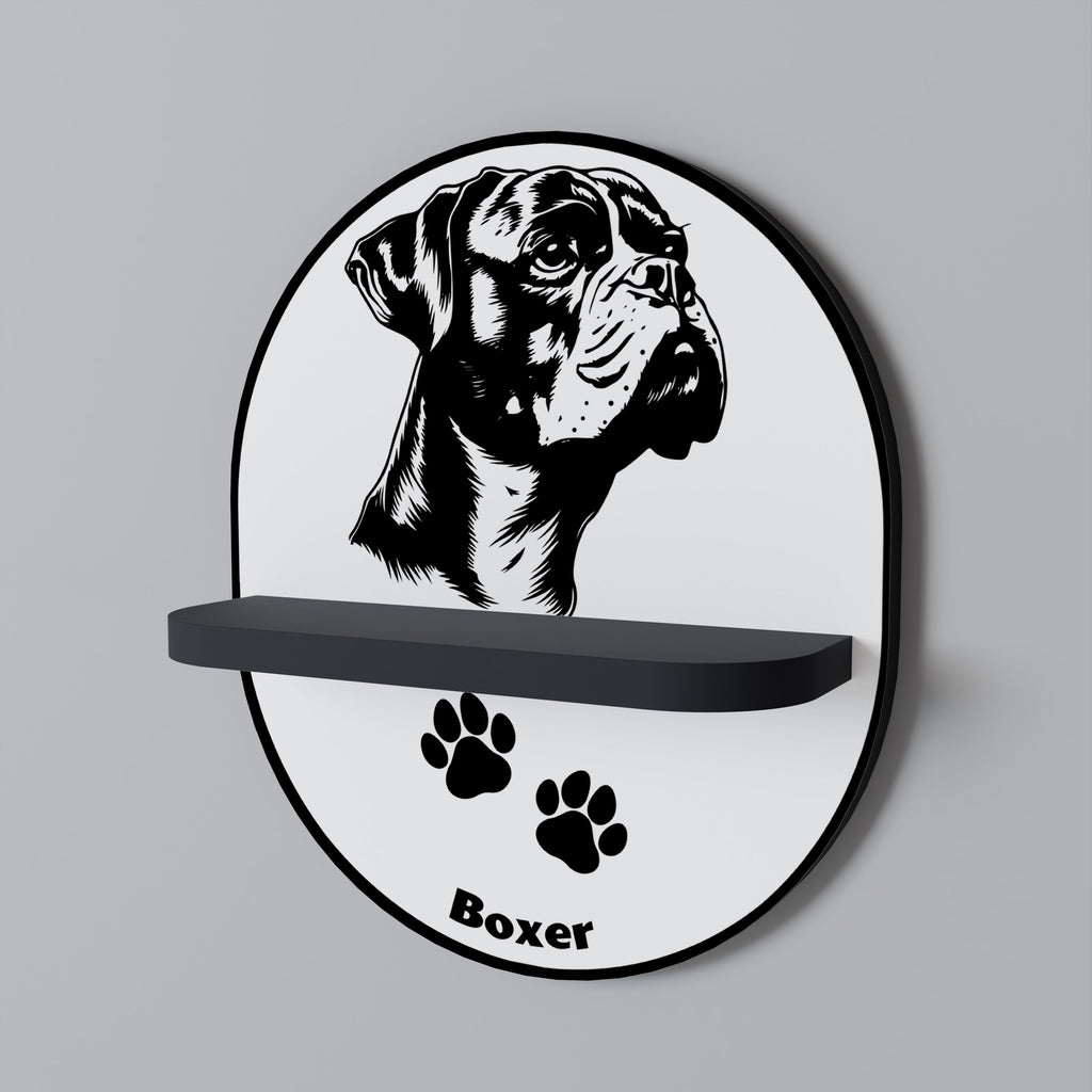 Οβάλ Ράφι BOXER DOG σε Μαύρο Φινίρισμα