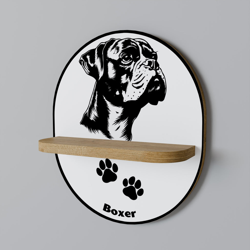 Οβάλ Ράφι BOXER DOG σε Στυλ Δρυός