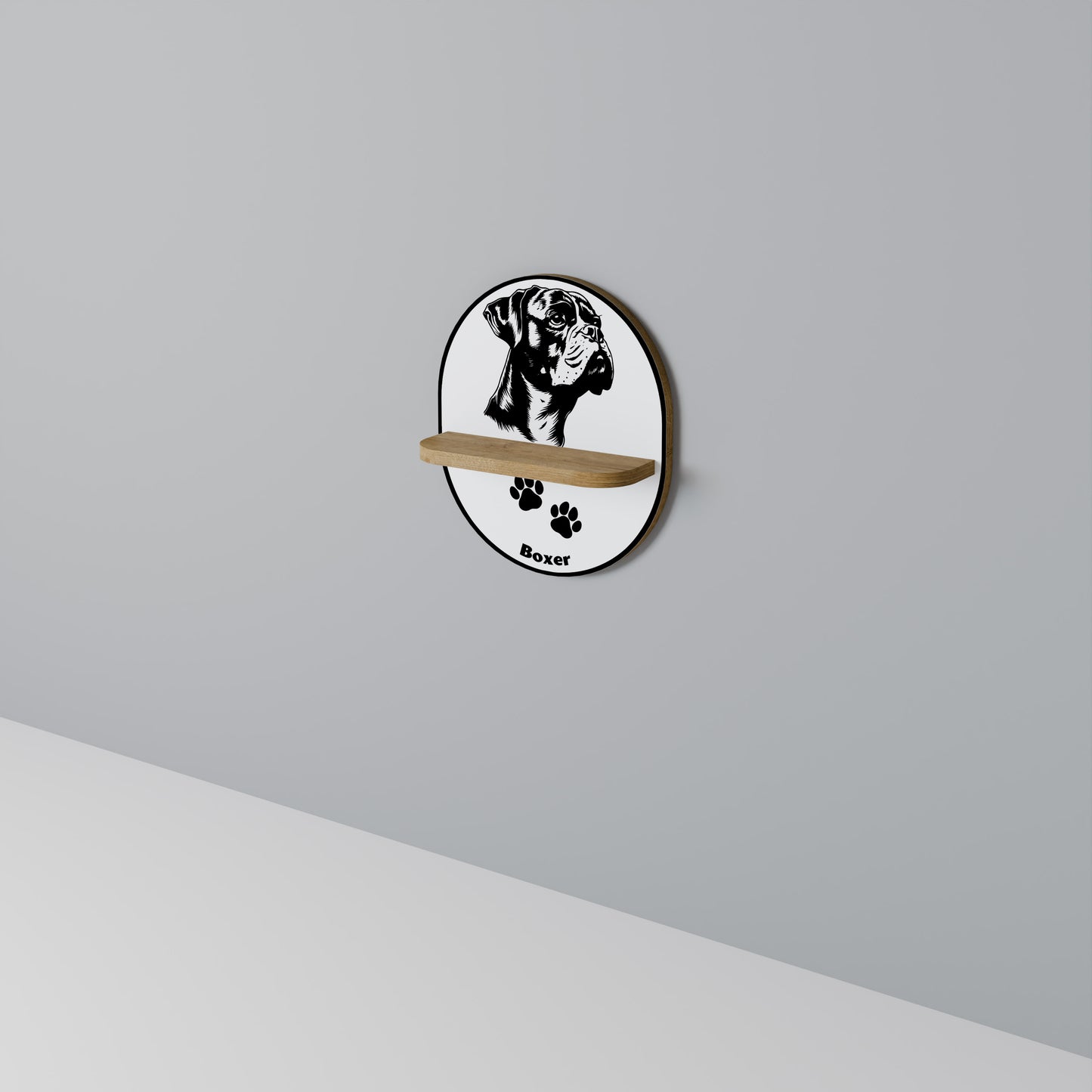 BOXER DOG Art Shelf