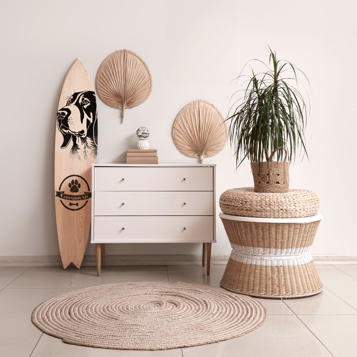 COONHOUND DOG Διακοσμητική σανίδα Surf