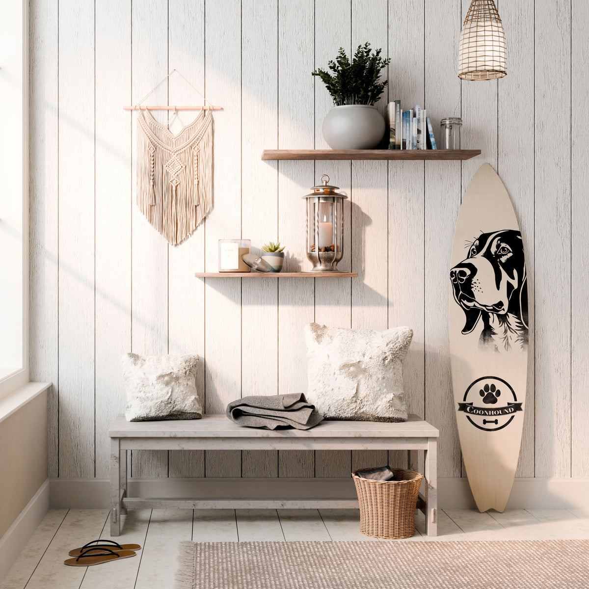 COONHOUND DOG Διακοσμητική σανίδα Surf