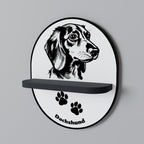 DACHSHUND DOG Art Shelf