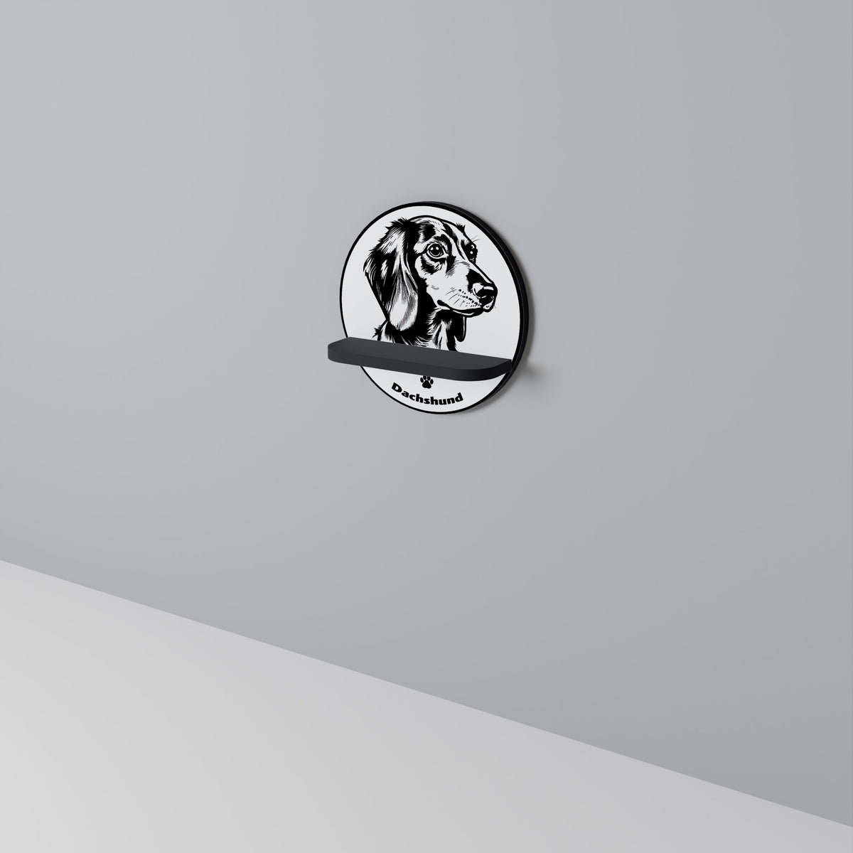 DACHSHUND DOG Art Shelf