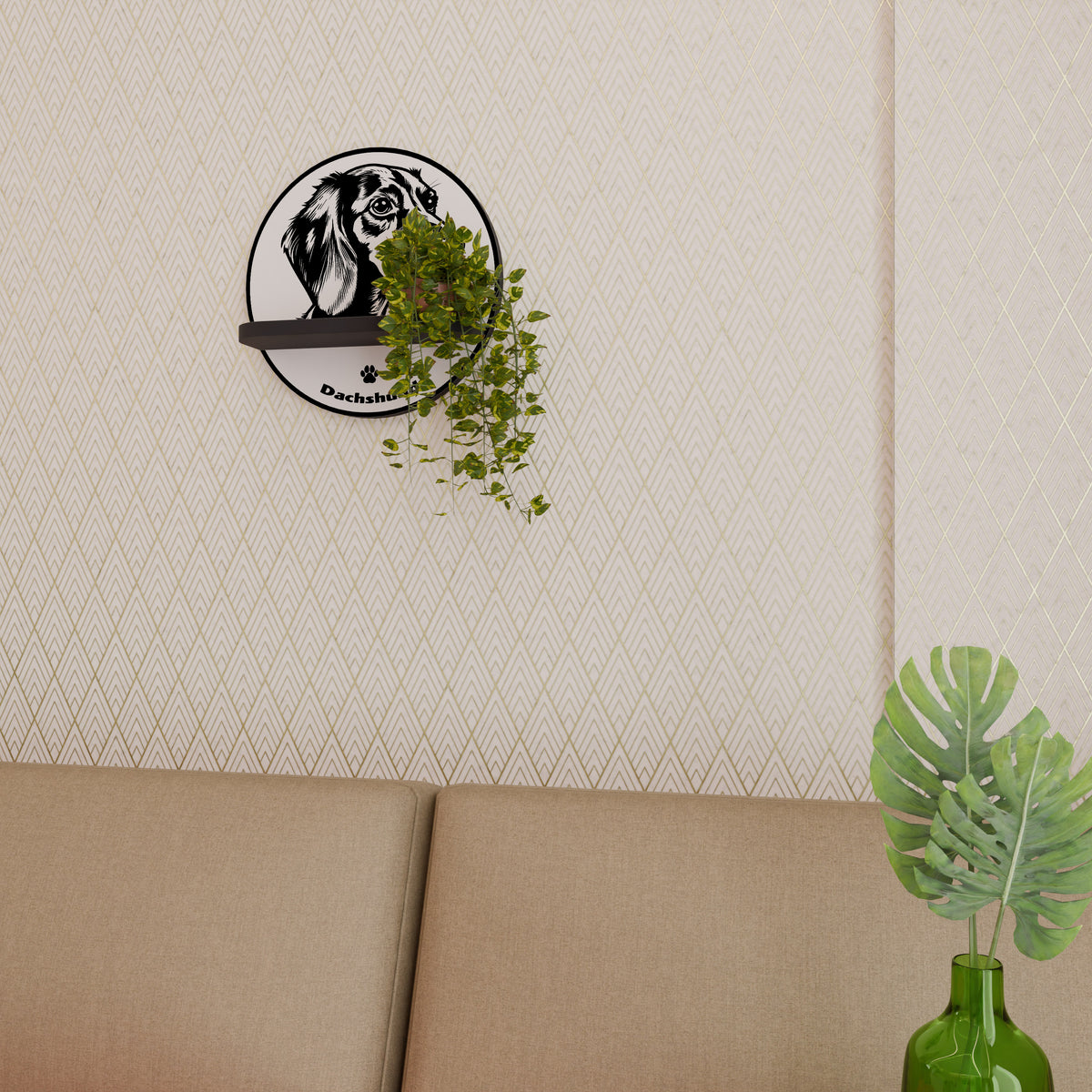 DACHSHUND DOG Διακοσμητικό Ράφι Art Shelf