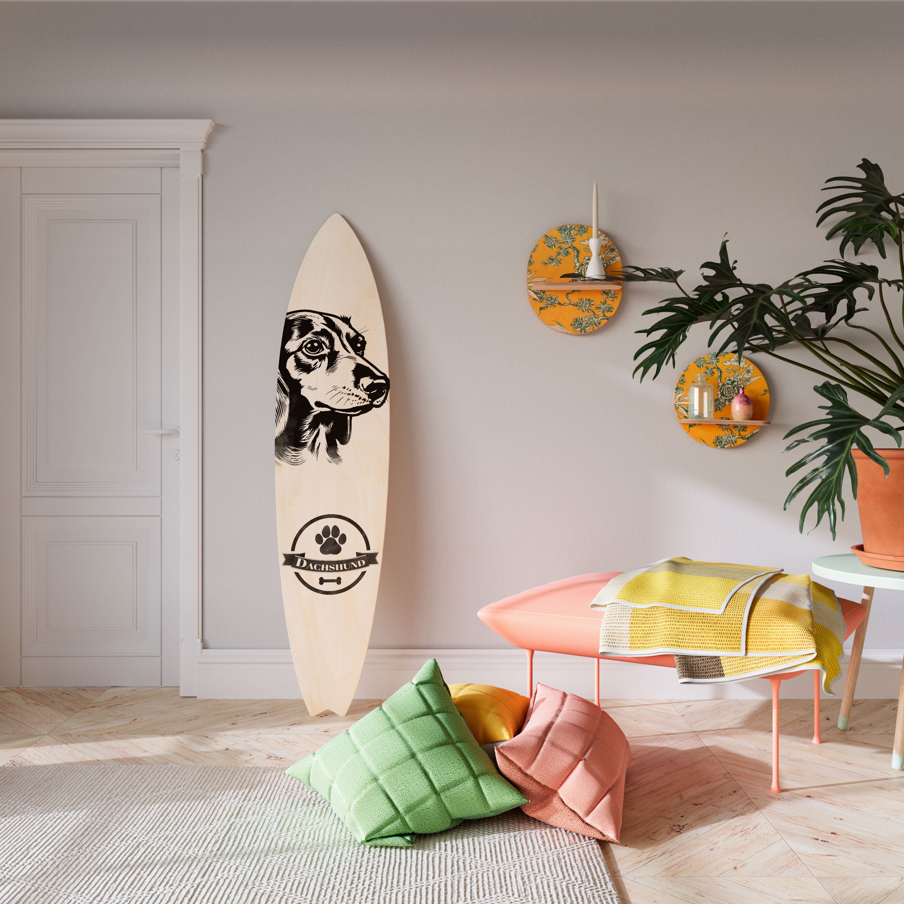 DACHSHUND DOG Διακοσμητική σανίδα Surf