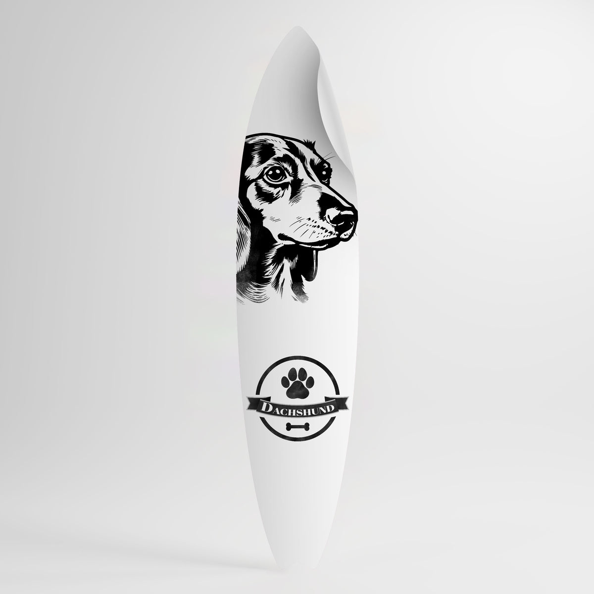 DACHSHUND DOG Αυτοκόλλητη Αφίσα "Surf"