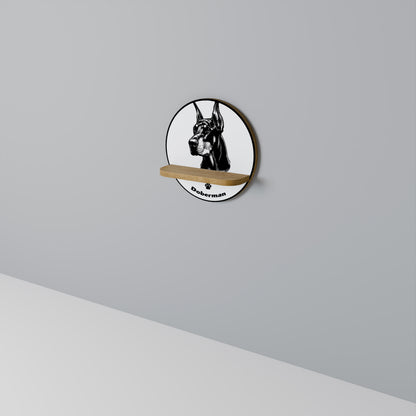 DOBERMAN DOG Art Shelf