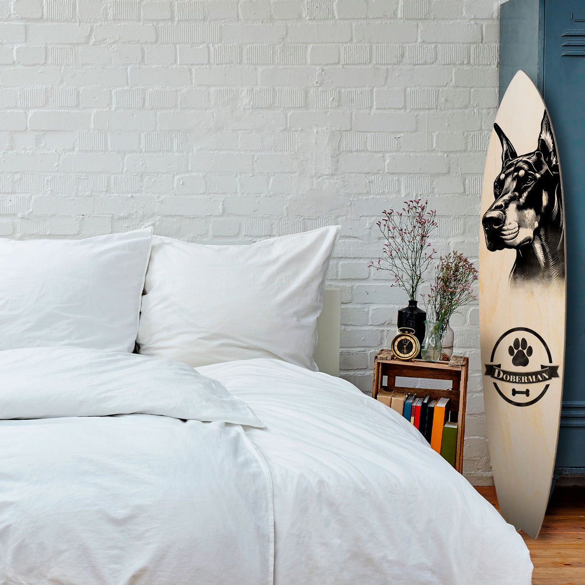 DOBERMAN DOG Διακοσμητική σανίδα Surf