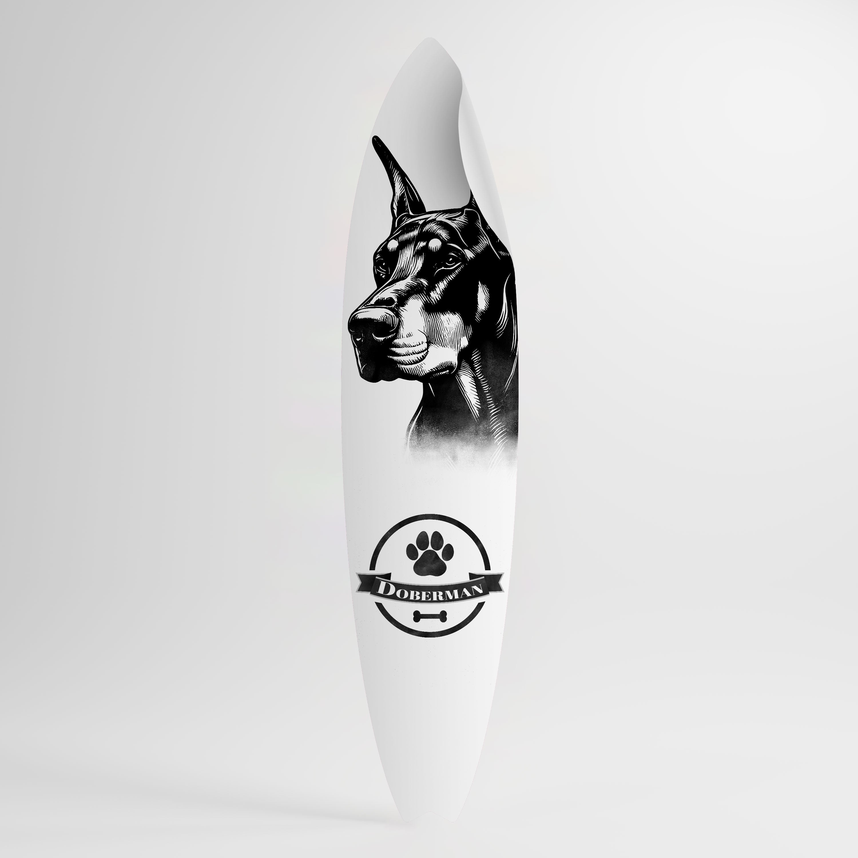 DOBERMAN DOG Peel and Stick Surfboard Sticker