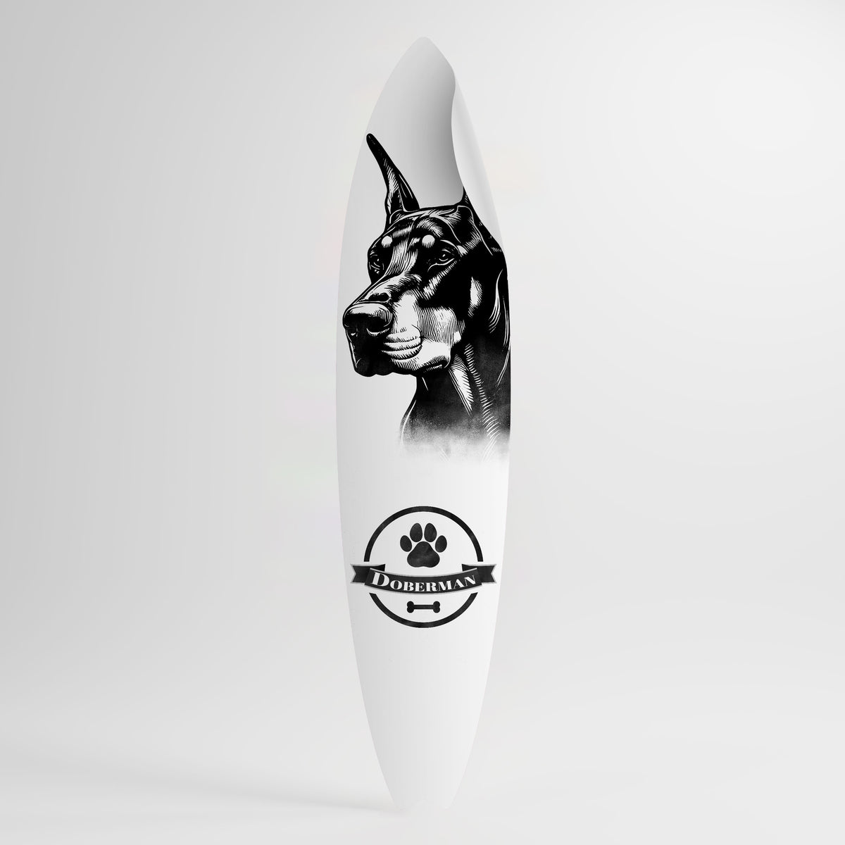 DOBERMAN DOG Peel and Stick Surfboard Sticker