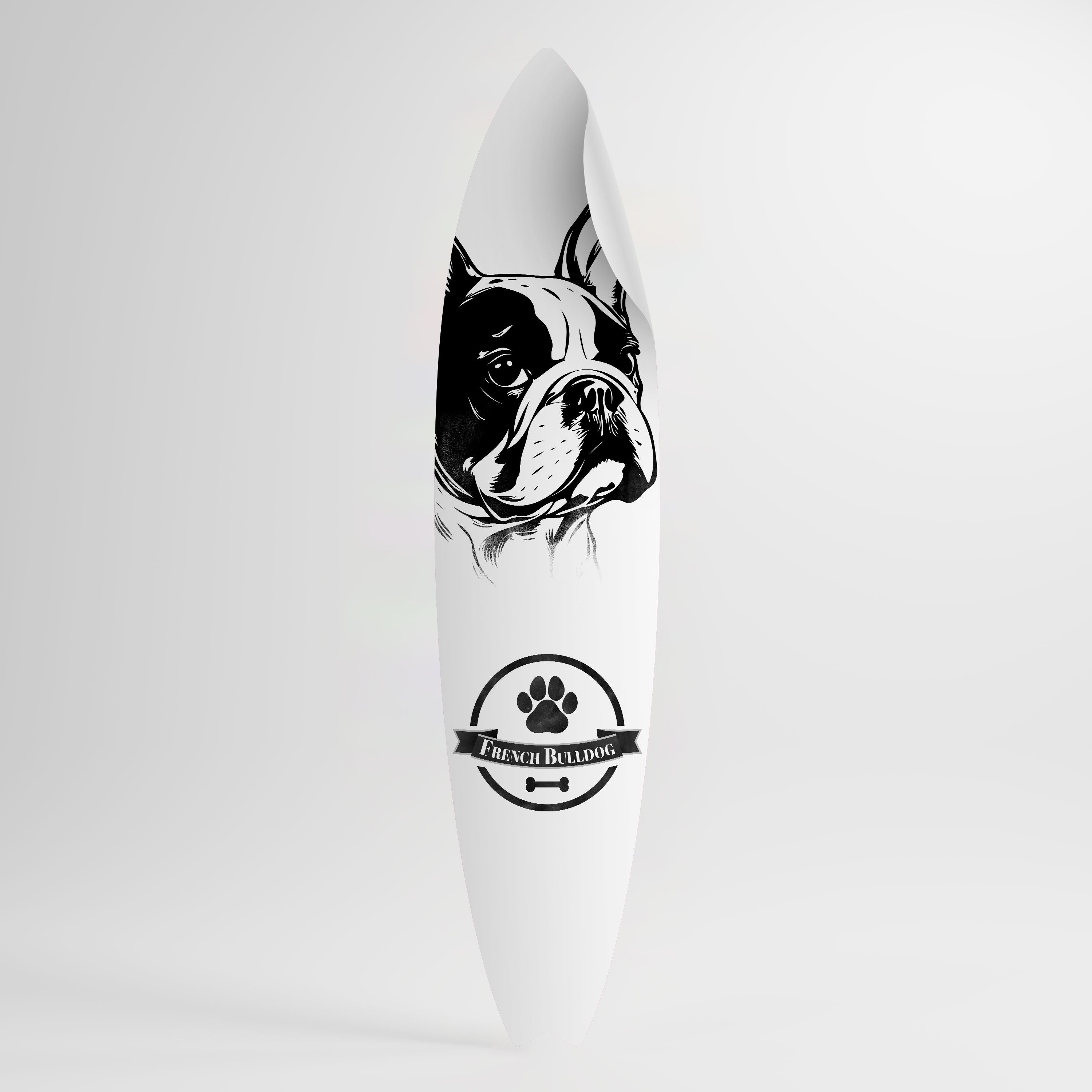 FRENCH BULLDOG Peel and Stick Surfboard Sticker