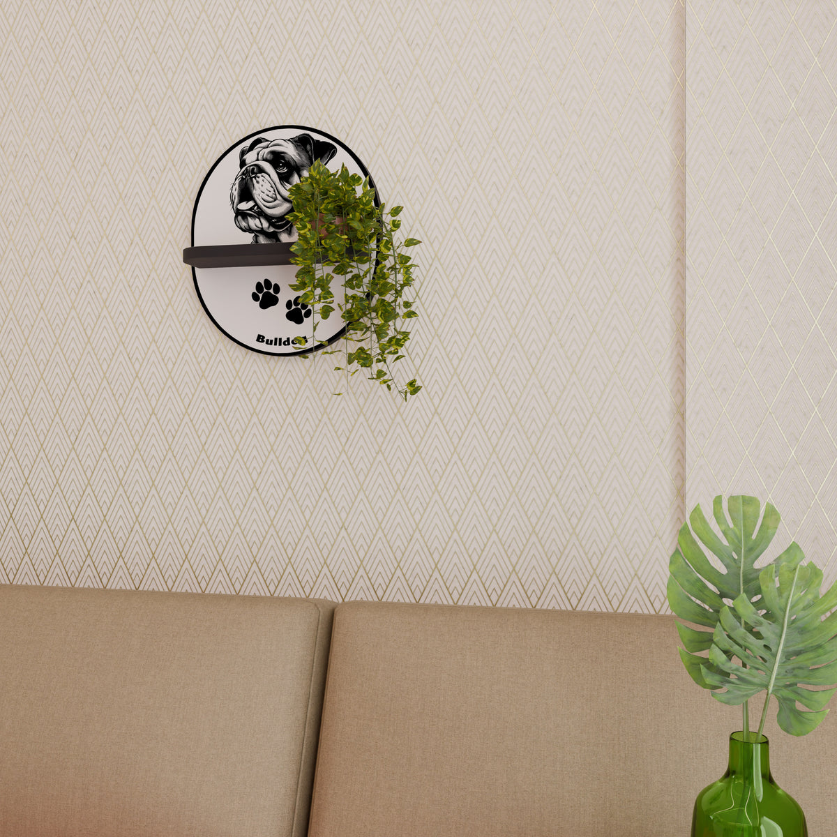 BULLDOG DOG Διακοσμητικό Ράφι Art Shelf
