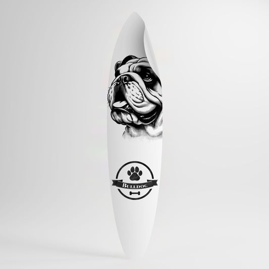 BULLDOG DOG Αυτοκόλλητη Αφίσα "Surf"