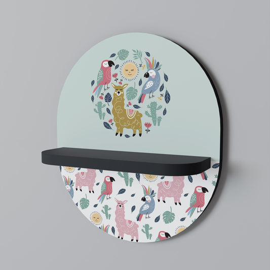 COLORFUL ALPACAS Art Shelf