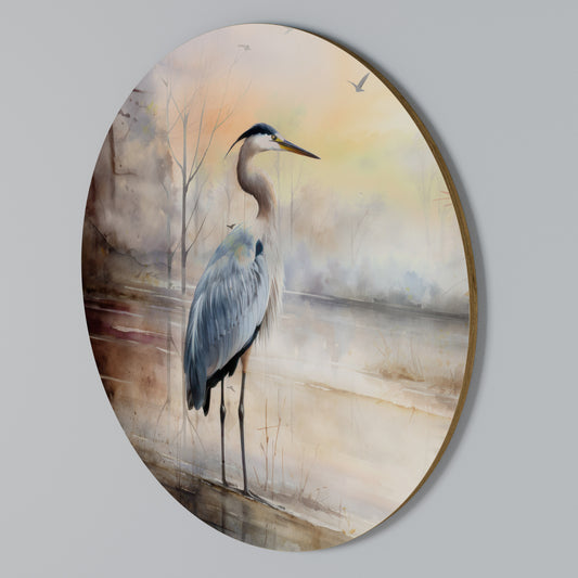 HERON DAYDREAM Στρογγυλός πίνακας ζωγραφικής