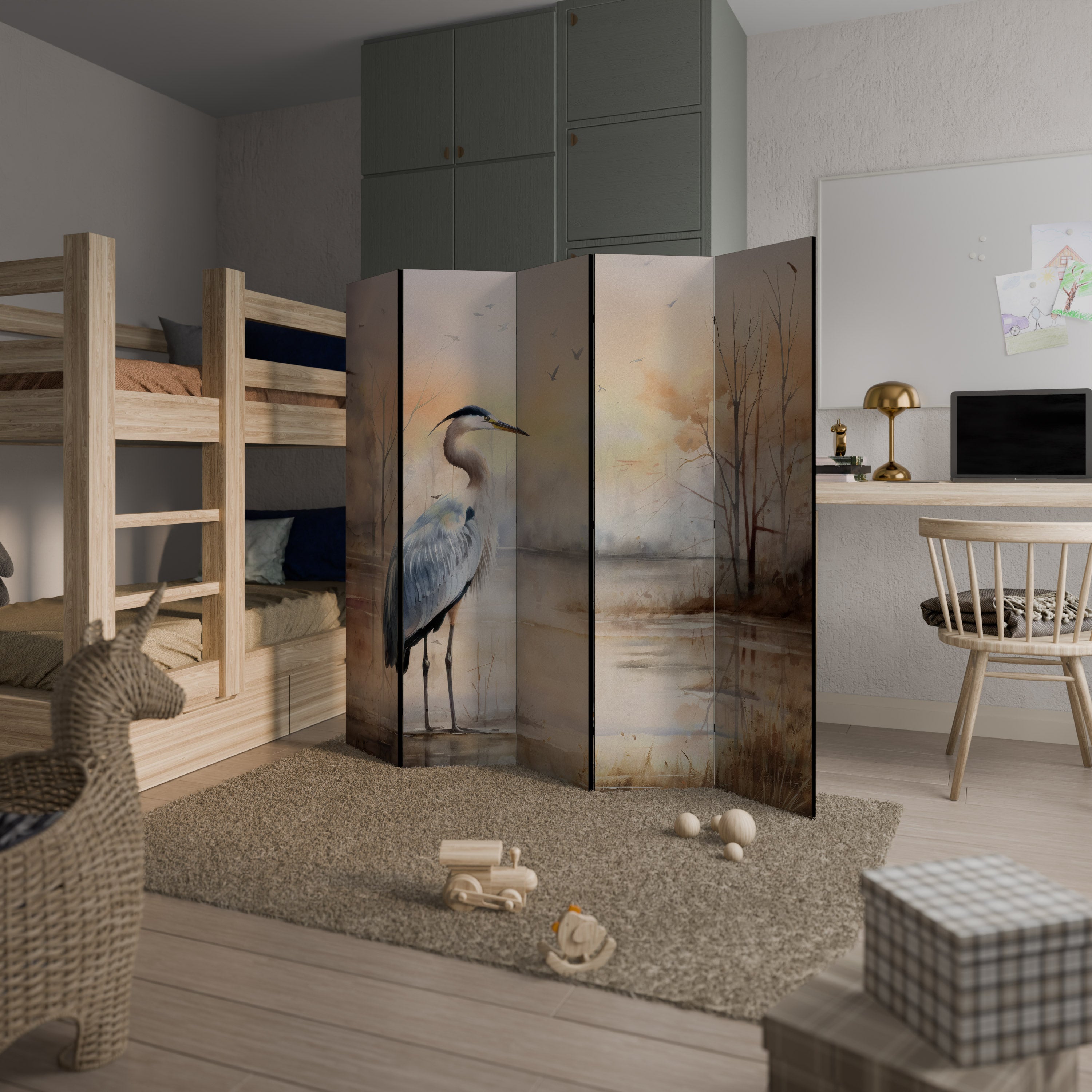 HERON DAYDREAM 5-Panel Room Divider