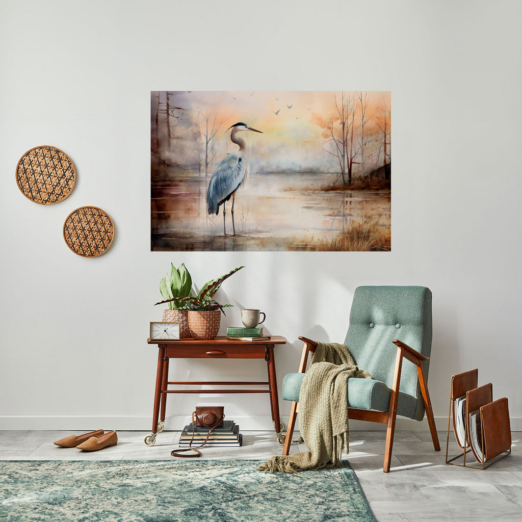 HERON DAYDREAM Οριζόντια Αφίσα με Αποκόλληση και Κολλήστε