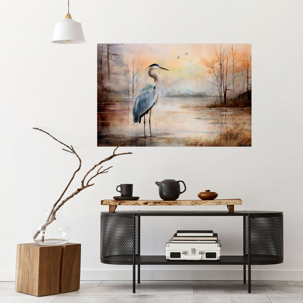 HERON DAYDREAM Οριζόντια Αφίσα με Αποκόλληση και Κολλήστε