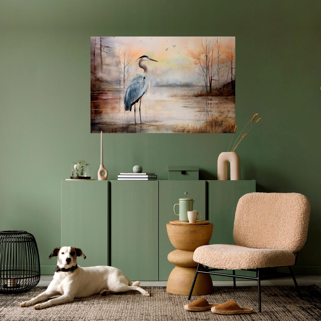 HERON DAYDREAM Οριζόντια Αφίσα με Αποκόλληση και Κολλήστε