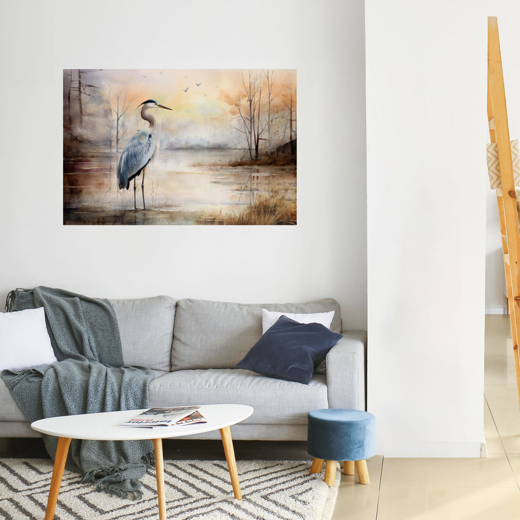 HERON DAYDREAM Οριζόντια Αφίσα με Αποκόλληση και Κολλήστε