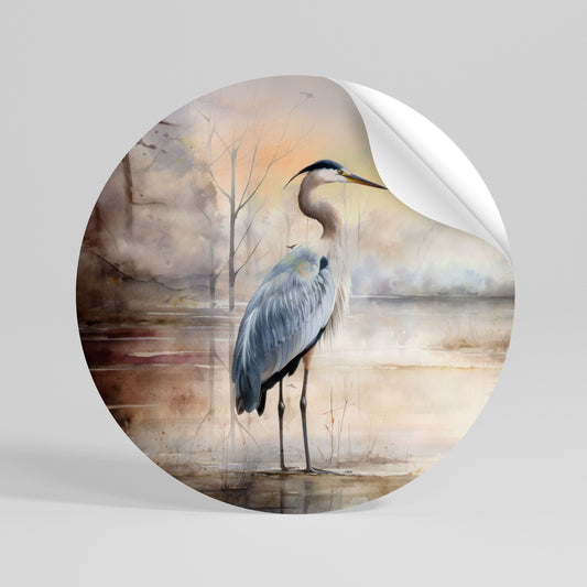 HERON DAYDREAM Αυτοκόλλητη Αφίσα στρογγυλή