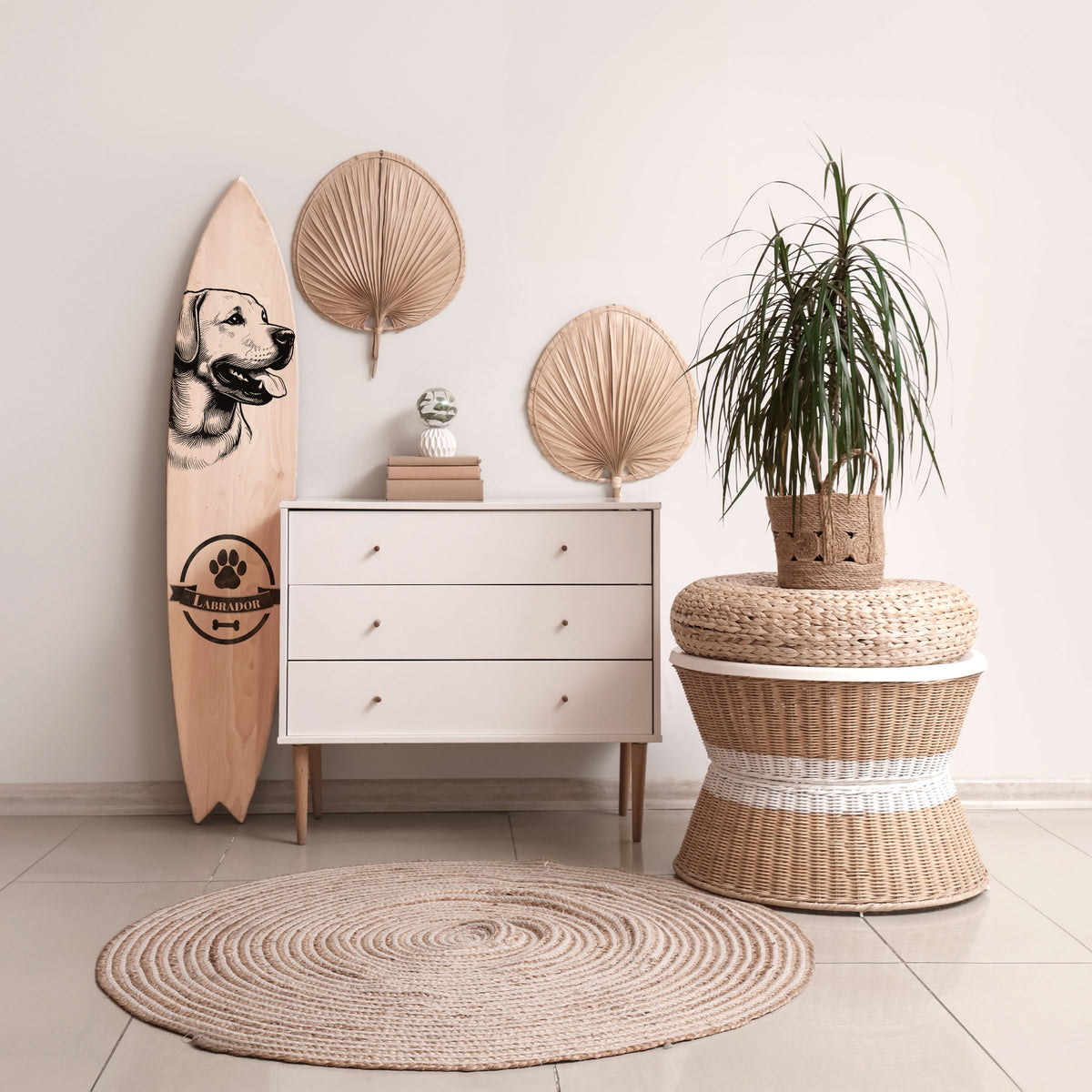 LABRADOR DOG Διακοσμητική σανίδα Surf