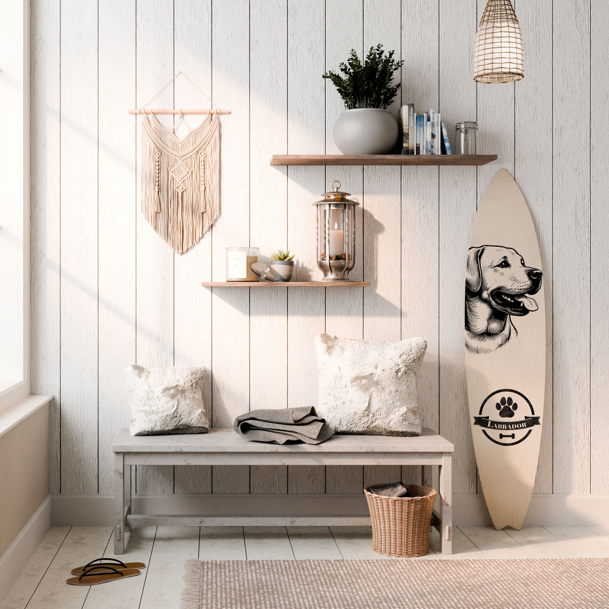 LABRADOR DOG Διακοσμητική σανίδα Surf