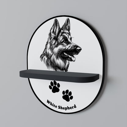 WHITE SHEPHERD DOG Διακοσμητικό Ράφι Art Shelf