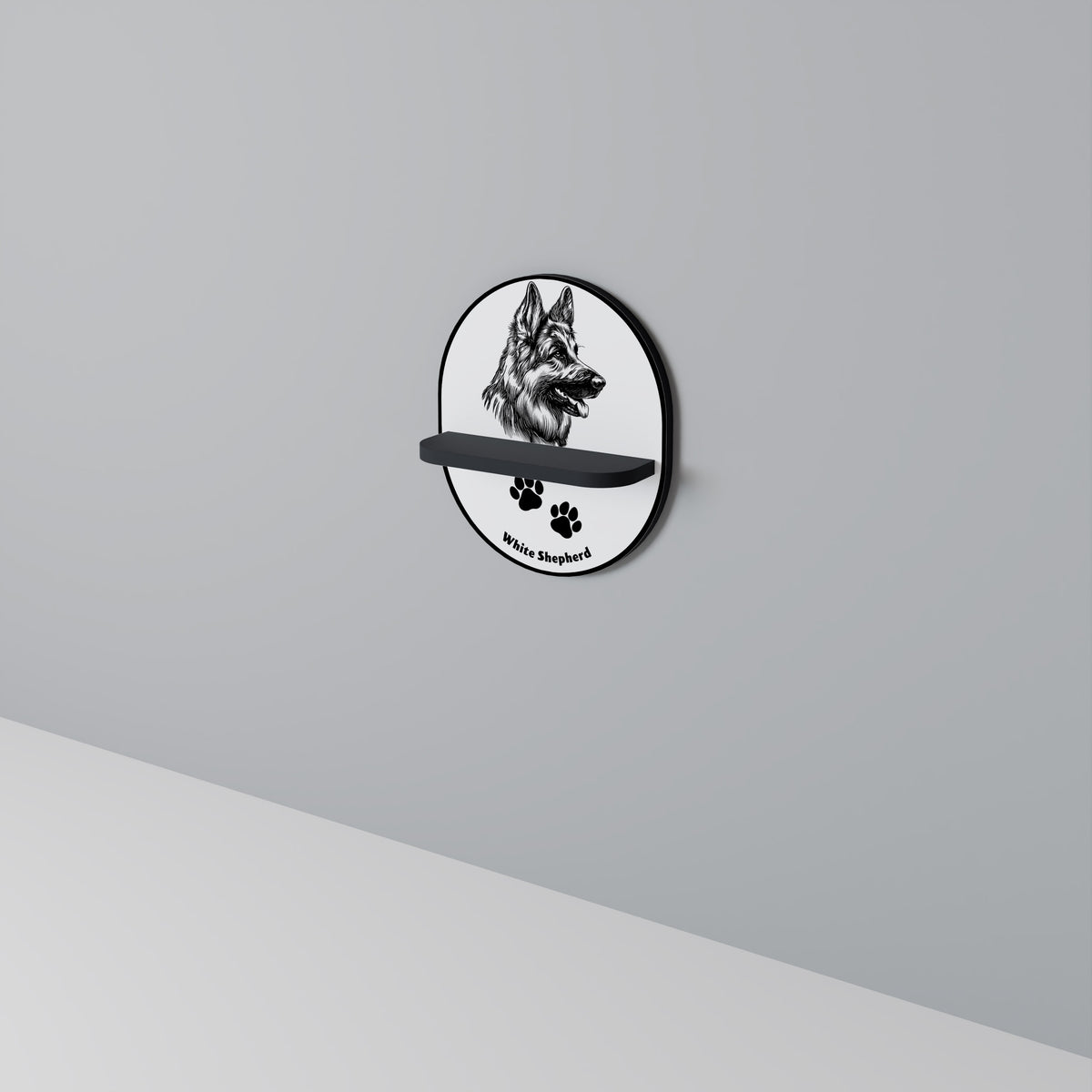 WHITE SHEPHERD DOG Διακοσμητικό Ράφι Art Shelf