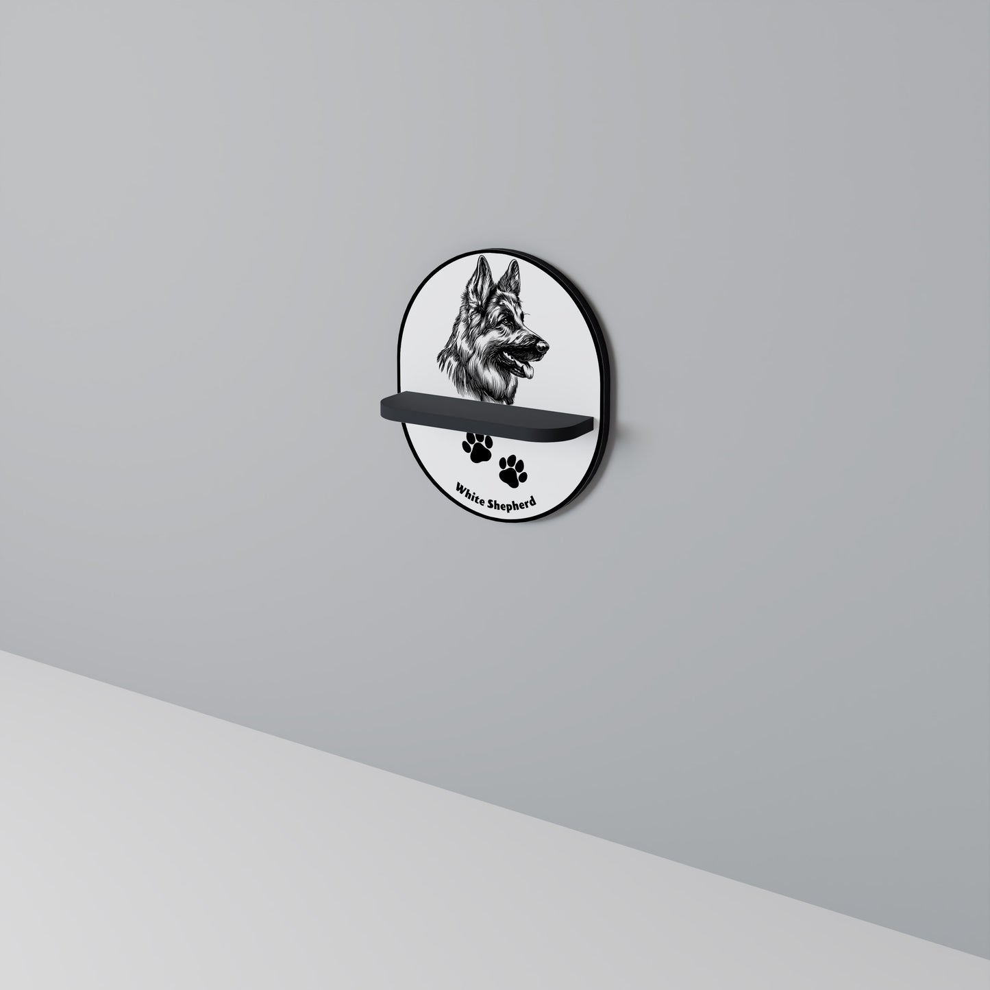 WHITE SHEPHERD DOG Διακοσμητικό Ράφι Art Shelf