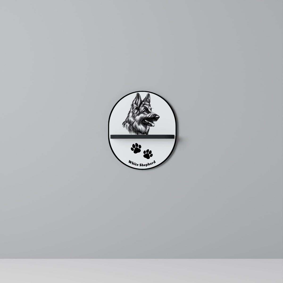 WHITE SHEPHERD DOG Διακοσμητικό Ράφι Art Shelf