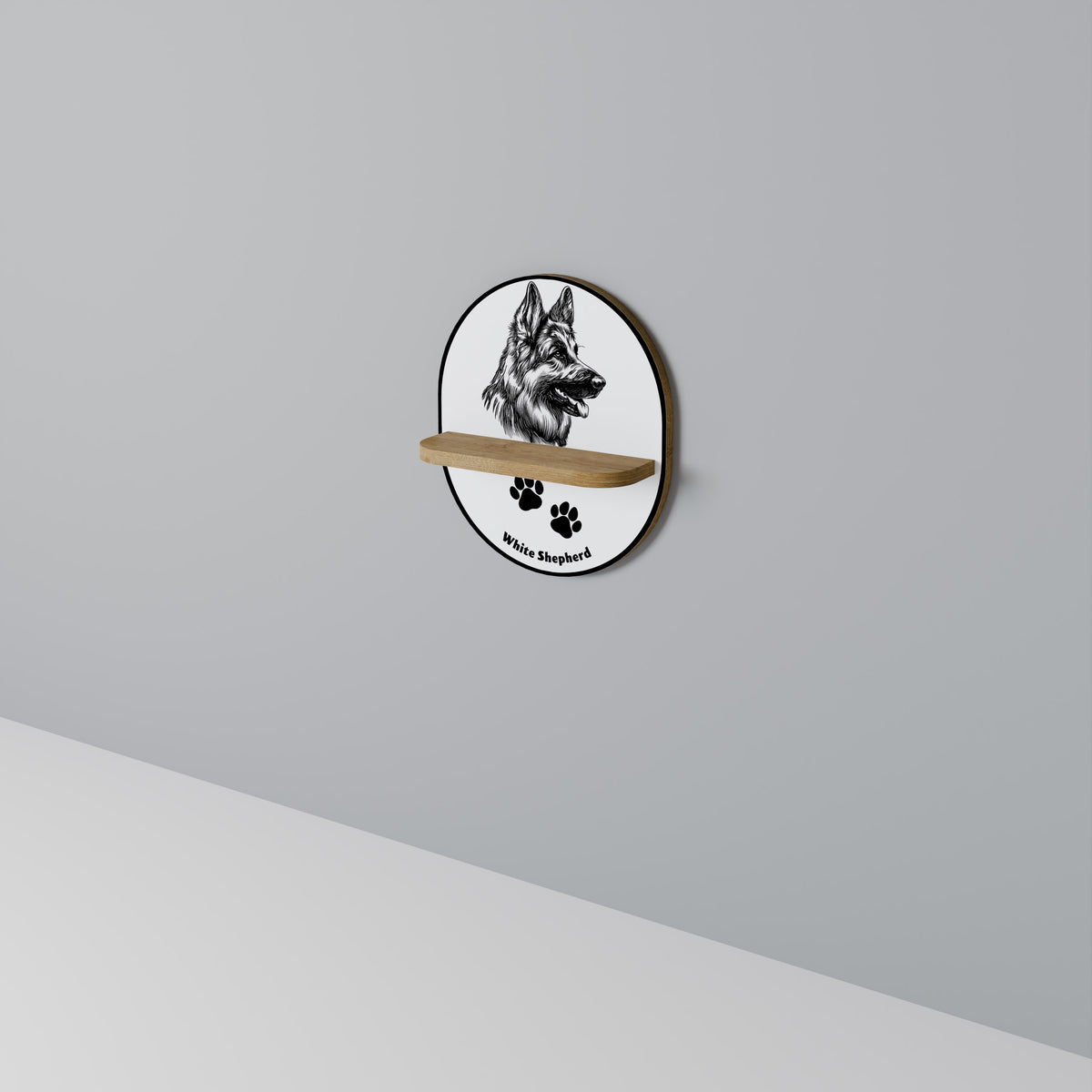 WHITE SHEPHERD DOG Διακοσμητικό Ράφι Art Shelf