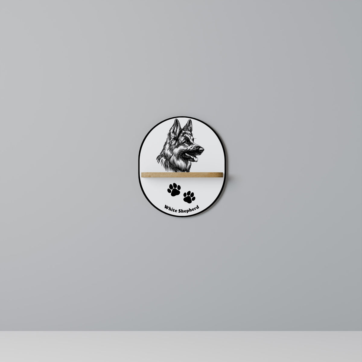 WHITE SHEPHERD DOG Διακοσμητικό Ράφι Art Shelf