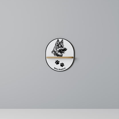 WHITE SHEPHERD DOG Διακοσμητικό Ράφι Art Shelf