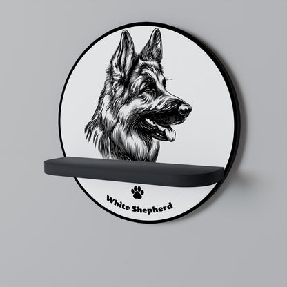 WHITE SHEPHERD DOG Διακοσμητικό Ράφι Art Shelf