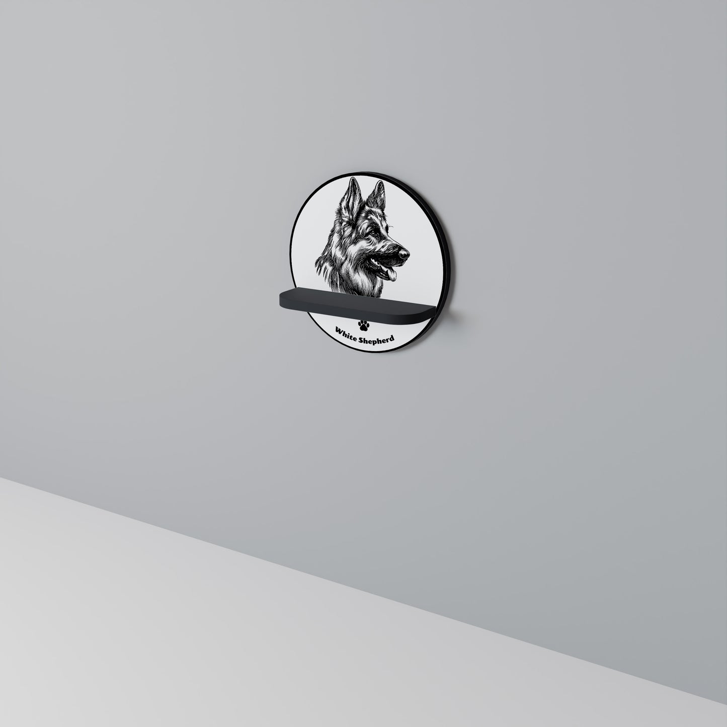 WHITE SHEPHERD DOG Διακοσμητικό Ράφι Art Shelf