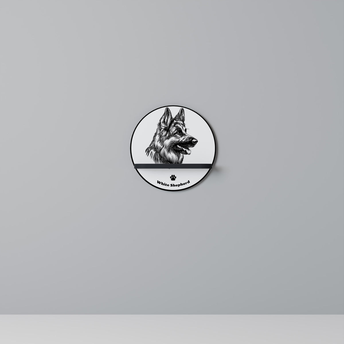 WHITE SHEPHERD DOG Διακοσμητικό Ράφι Art Shelf