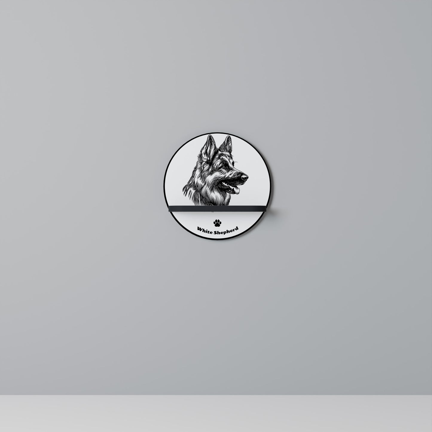 WHITE SHEPHERD DOG Διακοσμητικό Ράφι Art Shelf