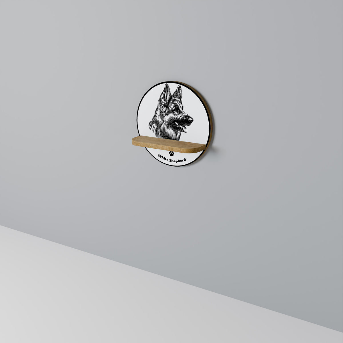 WHITE SHEPHERD DOG Διακοσμητικό Ράφι Art Shelf